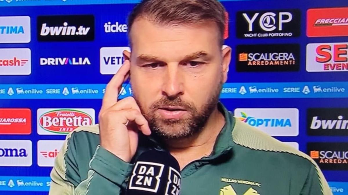 Hellas Verona, Zanetti a DAZN: "Il calcio a volte è crudele. L'ammonizione di Bisseck? Regolamento difficile"
