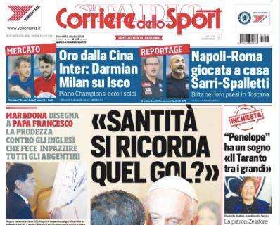 Prima pagina CdS - Oro dalla Cina: Inter su Darmian