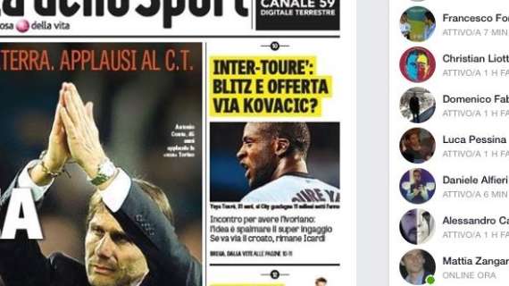 Prime Pagine - Blitz Inter, incontro per Touré. Se parte Kovacic resta Icardi. A Mancini piace Darmian