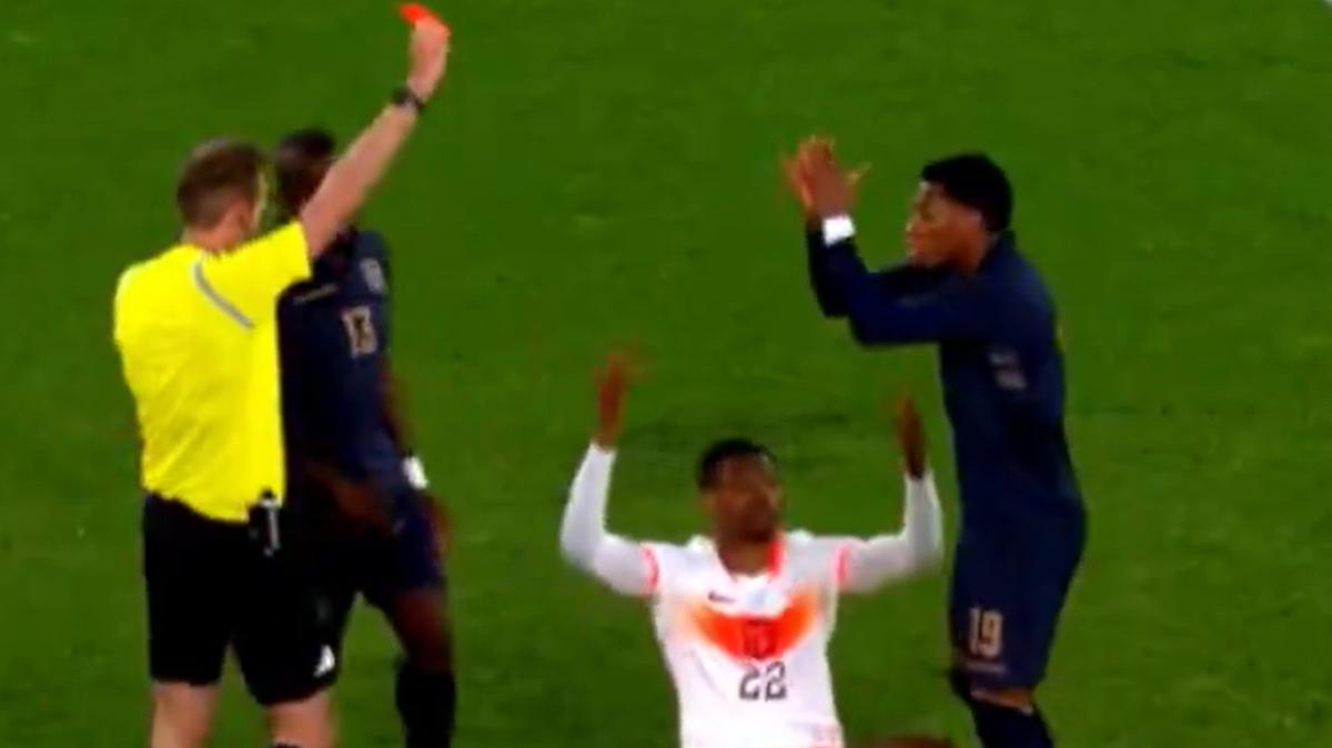 Dura dodici minuti Paesi Bassi-Ecuador per Dumfries: fallo su Plata lanciato a rete e cartellino rosso