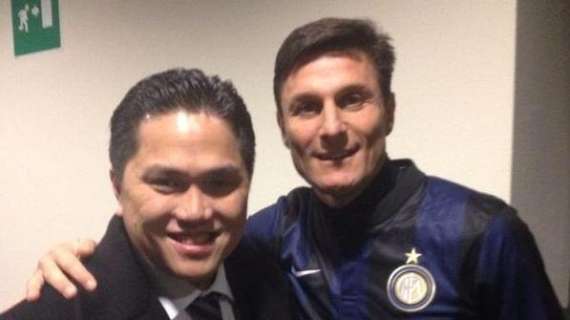 FOTO - Thohir e l'incontro con Zanetti negli spogliatoi