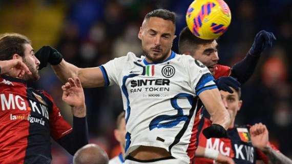 Genoa-Inter, svetta D'Ambrosio davanti a Dzeko e Perisic