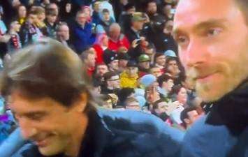 Conte ritrova Eriksen: l'affettuoso saluto dei due ex interisti durante United-Tottenham