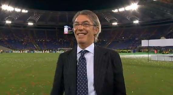 Il presidente Moratti assiste alla rifinitura