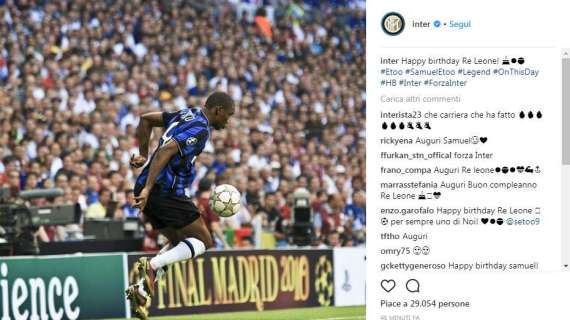 Altri festeggiamenti in casa Inter: "Auguri Re Leone"