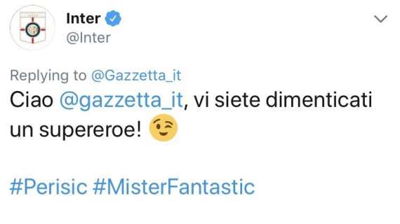 L'Inter stuzzica la Gazzetta "Avete dimenticato Perisic tra i supereroi". La Rosea rimedia