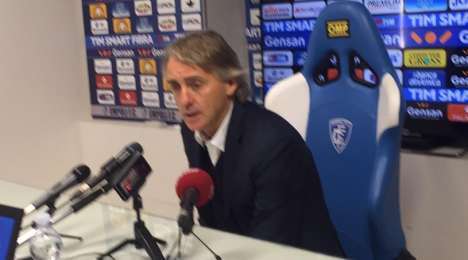 Mancini in conferenza: "Eder? Non penso sia in vendita. Scudetto? Con 82 punti..."