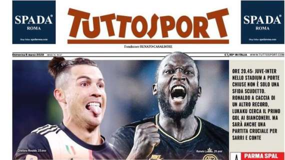 Prima pagina TS - Juventus-Inter, fate rumore con i gol