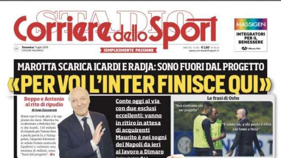 Prima CdS - Marotta scarica Icardi e Radja: "Per voi l'Inter finisce qui"