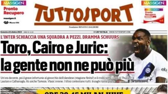 Prima TS - Toro, Cairo e Juric: la gente non ne può più. L'Inter schiaccia una squadra a pezzi