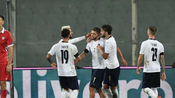 L'Italia di Mancini stende la Moldavia: 6-0. Sensi unico nerazzurro in campo