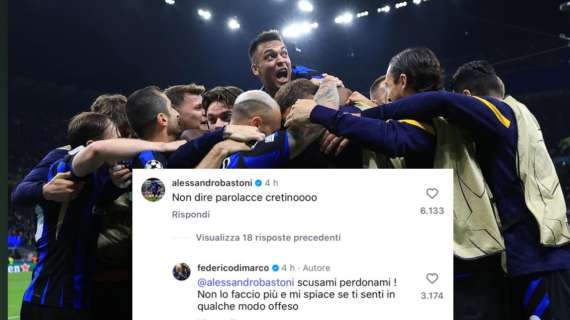 L'urlo di Dimarco: "A San Siro nulla è impossibile". Poi, Bastoni lo richiama all’ordine: "Non dire parolacce"