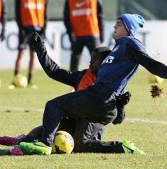 FOTO - Kovacic al contrasto... in tenuta invernale!