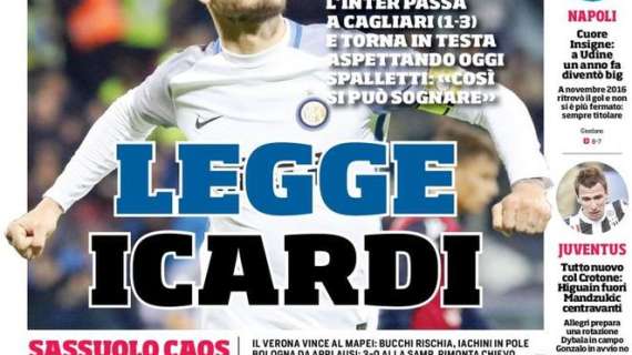 Prima CdS - Legge Icardi, l'Inter va in testa