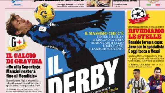 Prima GdS - Il derby dei derby, il massimo che c'è: Inter e Milan si giocano la testa 