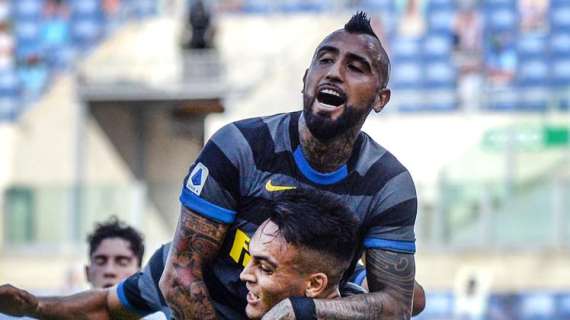 Lazio-Inter - Vidal, primo sorriso. Bene anche Lautaro, podio per Skriniar