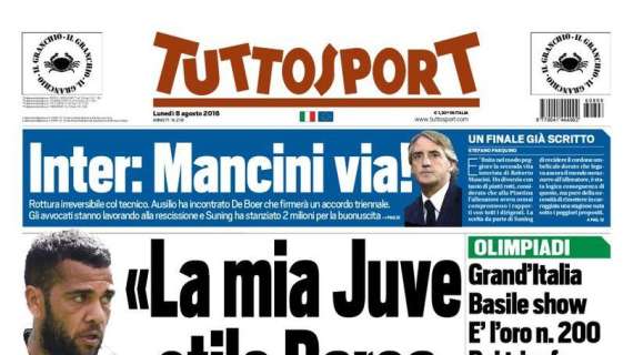 Prima pagina TS - Mancini-Inter, rottura insanabile. Ausilio ha incontrato De Boer, che firmerà per 3 anni
