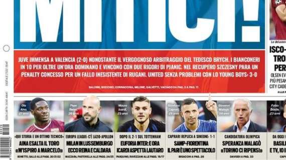 Prima pagina TS - Euforia Inter. Icardi aspetta Lautaro