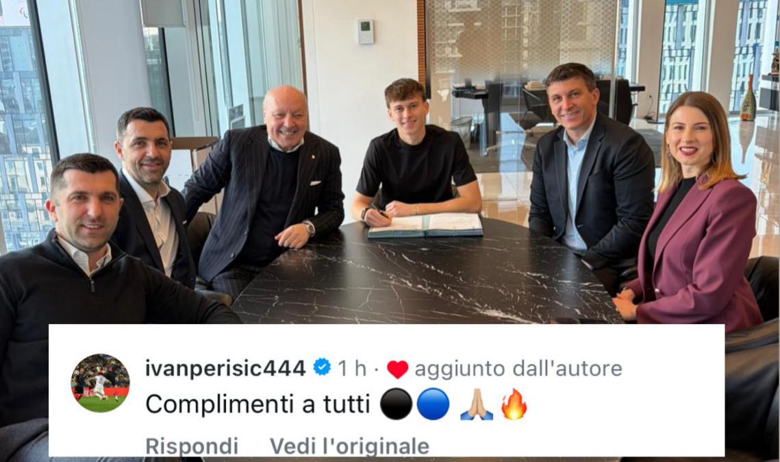 Jakirovic firma con l'Inter. Sotto la foto con Marotta spunta il commento di Perisic: "Complimenti a tutti"