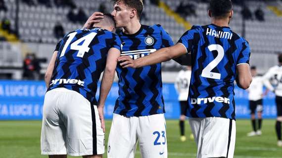 L'Inter abbassa lo Spezia dopo lo svantaggio. Sfrutta l'ampiezza e trova Hakimi in profondità