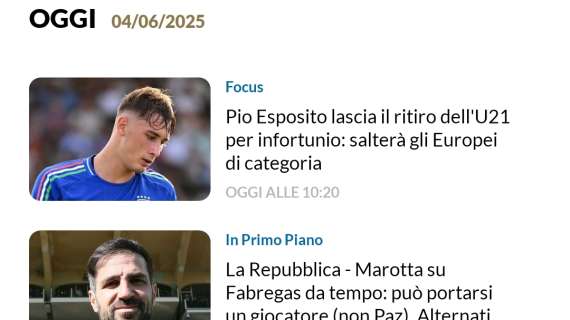 Risolto il problema tecnico sull'app di FcInterNews.it: disponibile l'aggiornamento