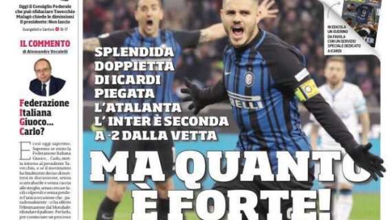 Prima CdS - Ma quanto è forte Icardi! Piegata l'Atalanta, l'Inter è seconda a -2 dalla vetta