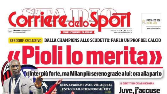 Prima CdS - Seedorf: "Pioli merita lo scudetto. Inter più forte, ma Milan più sereno grazie a lui"