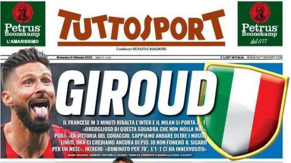 Prima TS - Giroud. Il francese in 3 minuti ribalta l’Inter