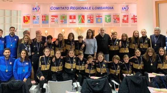 Inter Women U14, seconde alla Danone Nations Cup, premiate dalla F.I.G.C. Lombardia