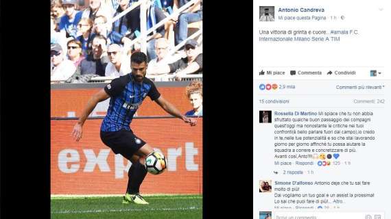 Candreva: "Vittoria di grinta e di cuore, amala"