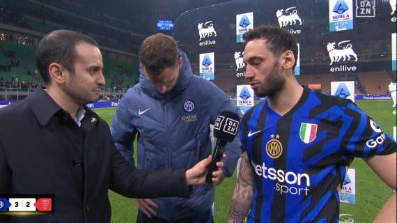 Calhanoglu a DAZN: "Contento per il 50° gol in Serie A. Ringrazio i compagni, soprattutto Arnautovic perché..."