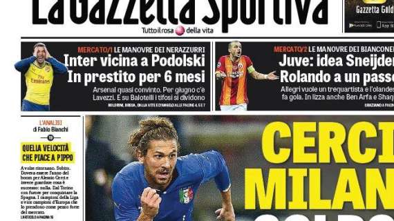 Prime pagine - Fumata grigia per Podolski, ma si va verso il prestito per 6 mesi. A giugno Lavezzi