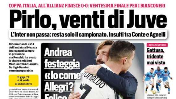 Prima pagina CdS - L'Inter non passa: resta solo il campionato. Insulti tra Conte e Agnelli 