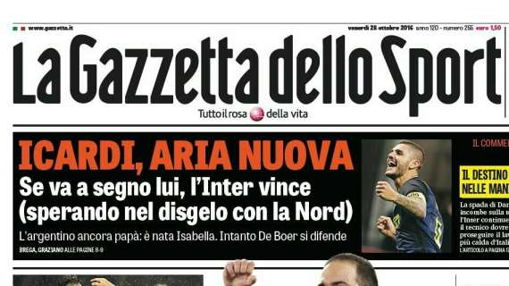  Prima GdS - Segna Icardi, l'Inter vince. De Boer si difende
