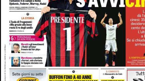 Prime pagine - Moratti: "Thohir frenato dal fair play". Neto per la porta e candidati Sirigu, Perin e Mandanda