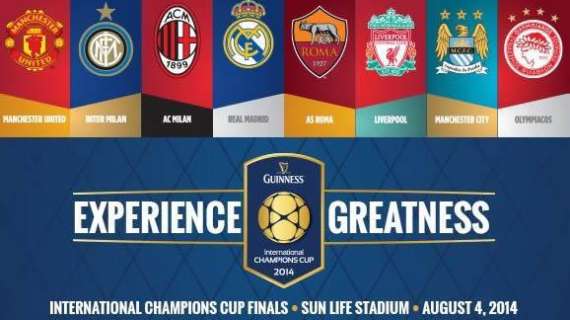 Gironi, calendario e orari, format, finale e diretta tv: tutti i dettagli circa la Guinness International Champions Cup