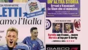 Prima GdS - L'Inter Milan che verrà. Barella con il naso... nuovo. Morata al top per il derby