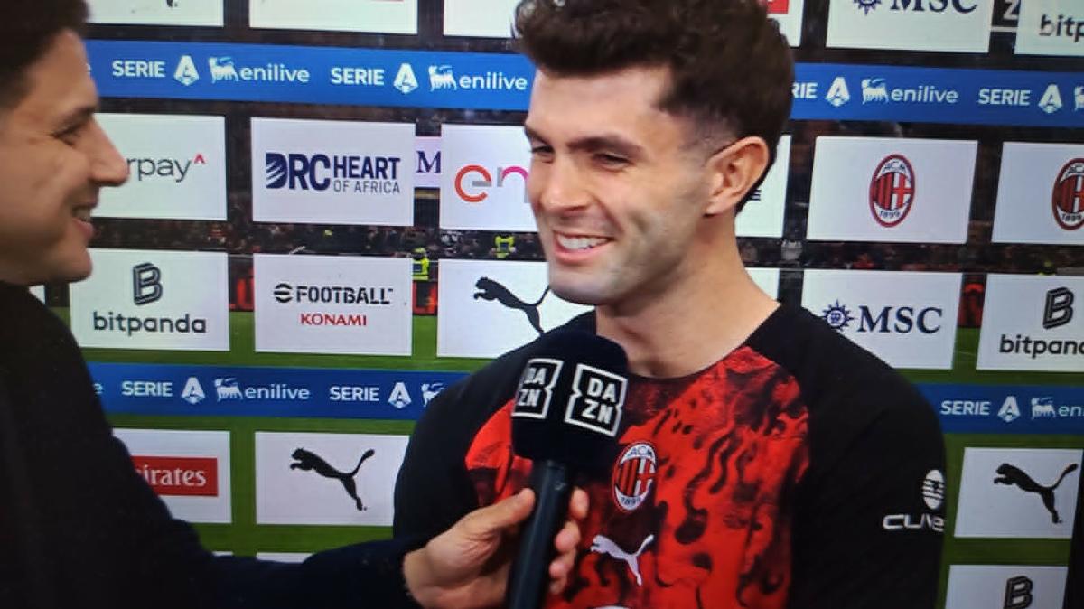 Milan, Pulisic a DAZN: "Sono pronto. Se crediamo al campionato? Oggi pensiamo solo a questa partita"