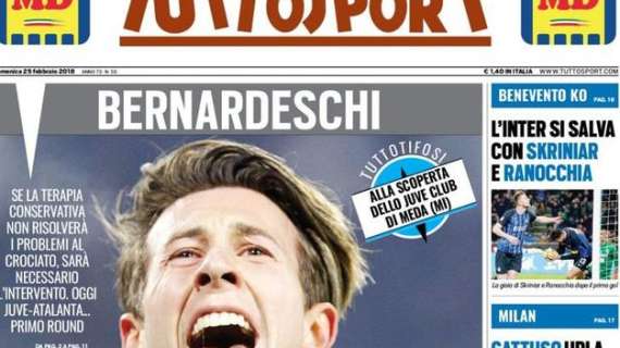 Prima pagina TS - L'Inter si salva con Skriniar e Ranocchia