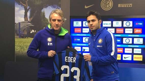 Eder: "Una grande chance essere qui, giocherò dove vuole Mancini. Conte..."