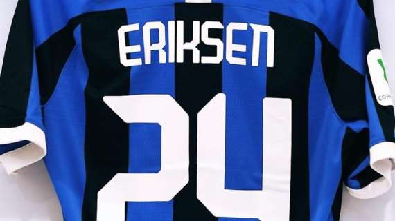 FOTO - Inter-Fiorentina, Eriksen c'è: ecco la sua 24 nello spogliatoio dei nerazzurri