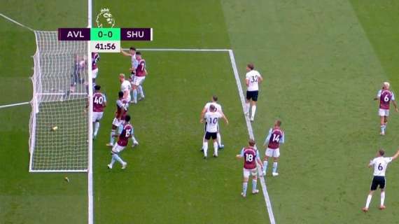 Aston Villa-Sheffield United, goal-line technology in tilt. Hawk-eye: "Primo caso in oltre 9mila partite"