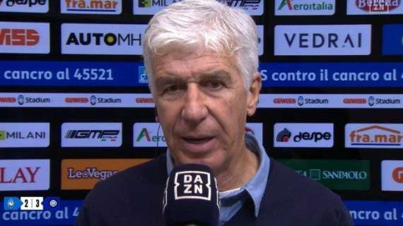 Gasperini a Dazn: "Negli scontri diretti siamo stati sfortunati, ma oggi la prestazione mi è piaciuta"