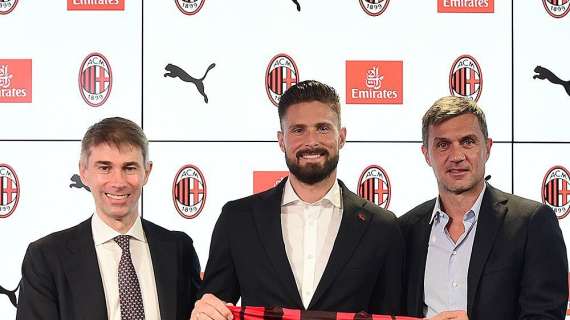 Giroud promette: "Milan, sono certo che insieme raggiungeremo grandi traguardi"