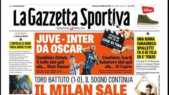 Prime pagine - Ultimo treno per l'Inter, è sfida da Oscar tra Dybala e Icardi. Allegri però è inquieto