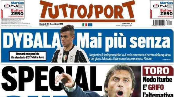 Prima pagina TS - Inter, Leiva in pugno