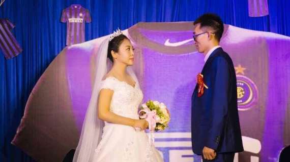 Febbre Inter in Cina: anche i matrimoni nerazzurri. Con la benedizione agli sposi di Javier Zanetti