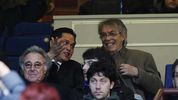 In tribuna Moratti assiste alla gara insieme a Thohir