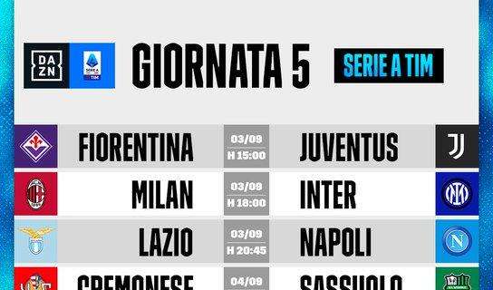 Serie A, le date (con giallo) dei primi 5 turni: l'Inter esordisce a Lecce il 13 agosto. Il derby sabato 3/9 alle 18