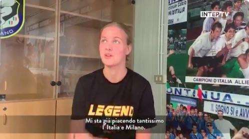 Inter Women, Møller si presenta: "Spero di fare la mia parte, anche facendo gol. Eriksen un grandissimo"